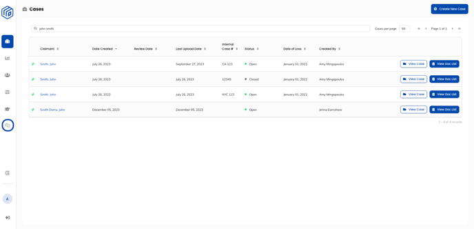 Cases Page - Help Desk Button