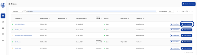 Cases Page -Duplicates