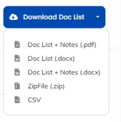 Download Doc List Options