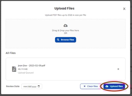 Drag and Drop Upload Files