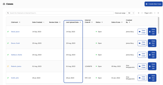 Last Upload Date Column
