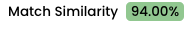 Match Similarity Score