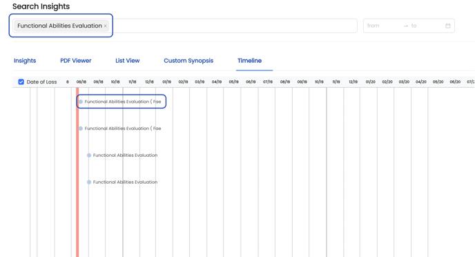 Timeline View - Search Feature